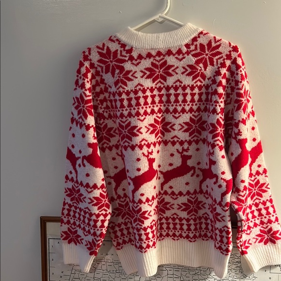 Red and White Reindeer Sweater MANGO - Picture 4 of 4